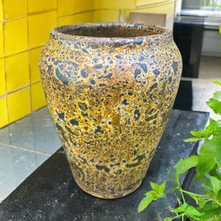 Flowerpot กระถางดินเผาทรงไหเล็ก สีวินเทจ เก่า ๆ ขนาด 20 x 24…