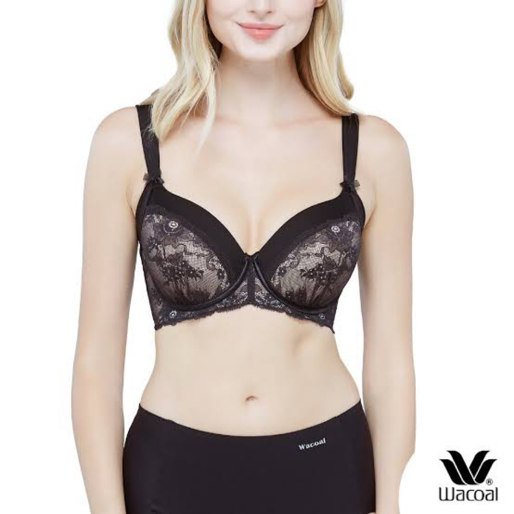 Wacoal Curve Diva บราเก็บกระชับ รุ่น WB7941 / WB7860 สีดำ (BL) ขนาด D70/32D
