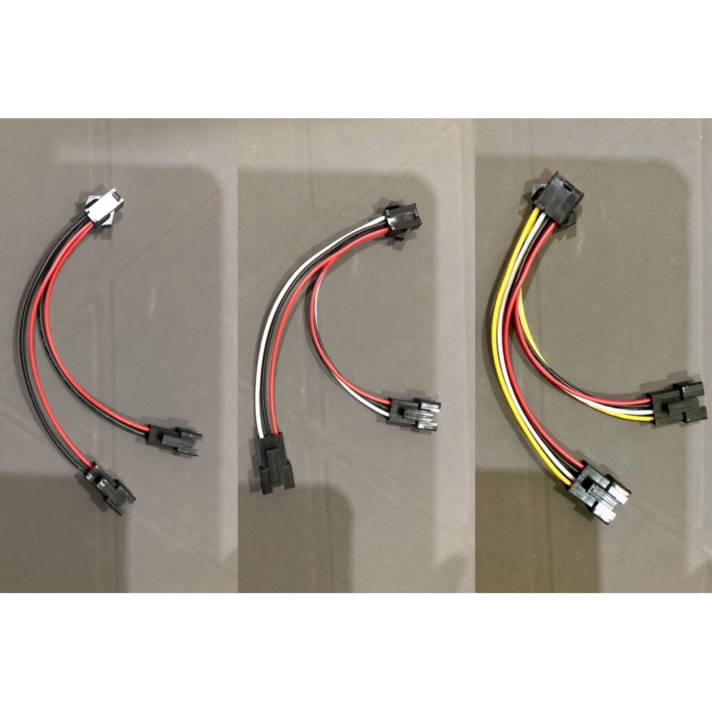 Connector ตัวต่อสายไฟLED วงจรอิเล็คทรอนิกส์  สายพ่วง สายจั้ม JST-SM 3ทาง 1ตัวเมีย 2ตัวผู้