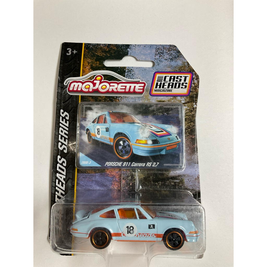 🟡majorette CASTHEADS SERIES PORSCHE 911 Carrera RS 2.7 แพ็คยับมุมนิดหน่อย