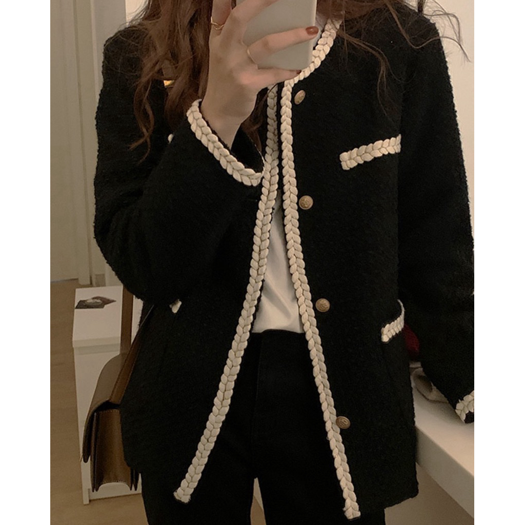 Blazer เบลซเซอร์สีดำผ้าทวิต ของใหม่