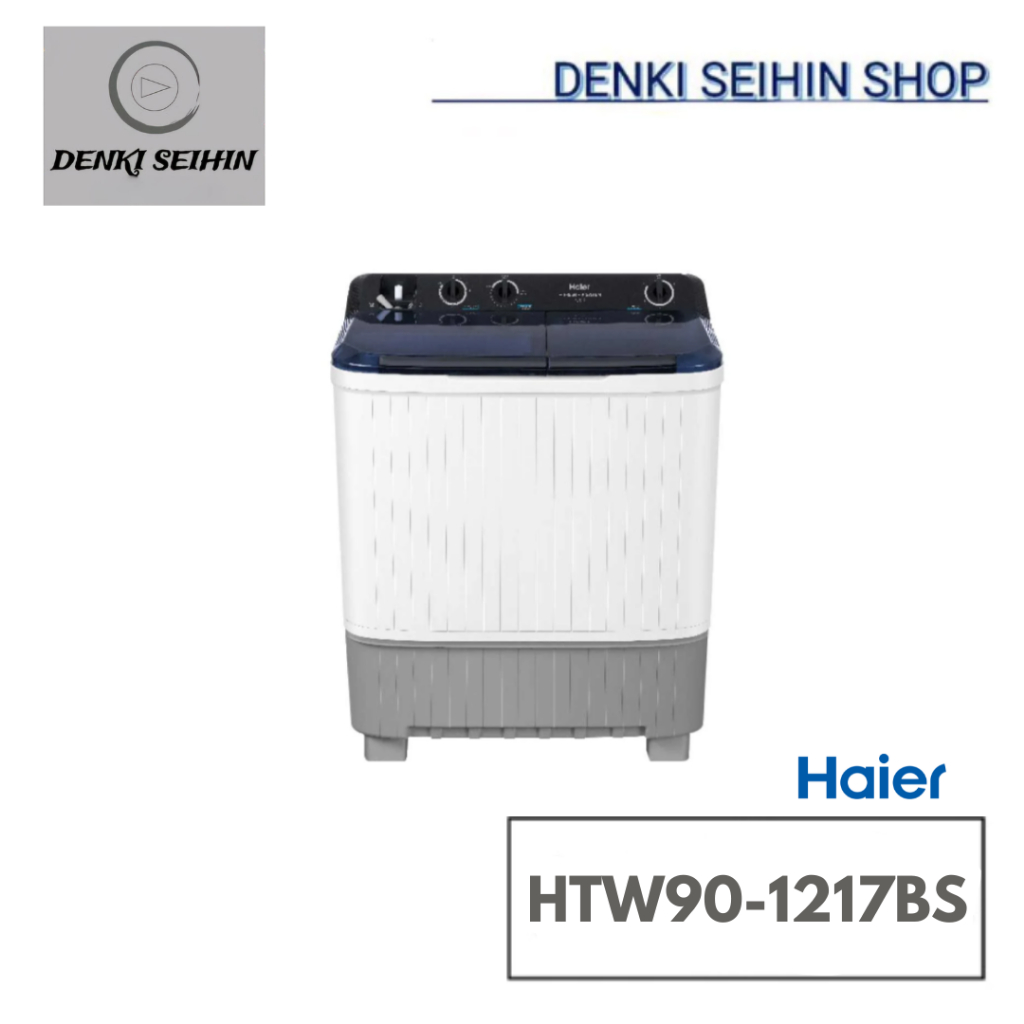 HAIER เครื่องซักผ้า 2 ถัง 9 kg รุ่น HTW90-1217BS