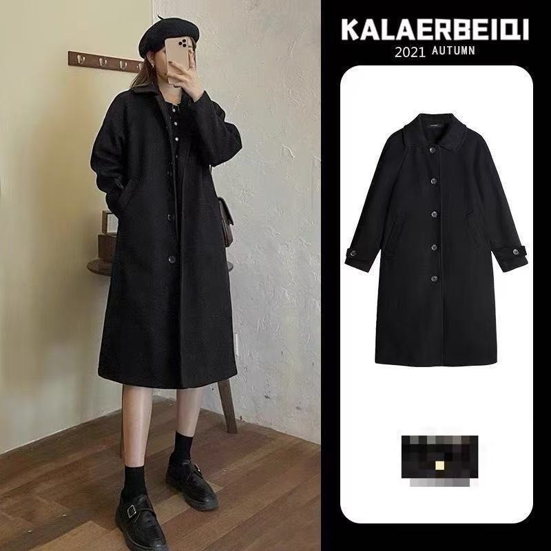 3338-เสื้อคลุมกันหนาวสตรีผ้าขนสัตว์เสื้อเเจคเก็ต