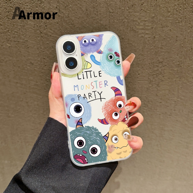 เคส ไอโฟน For iPhone 13 14 15 สากล เคสโทรศัพท์มือถืออะคริลิคใส มอนสเตอร์น้อยน่ารัก11 12 ProMax 7 8Plus X XSMax XR กันกระ