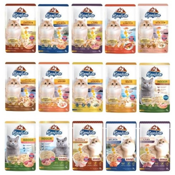 Kaniva Pouch อาหารแมว แบบเปียก ขนาด 70 กรัม ( x 12 ซอง) สินค้า