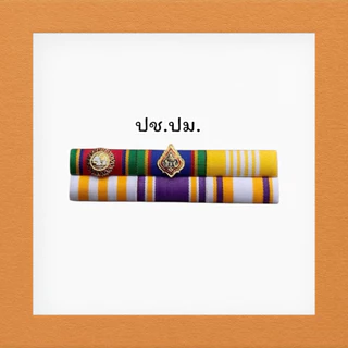 แถบเหรียญย่อประดับเสื้อ ติดเหรียญคู่ ชายและหญิง
