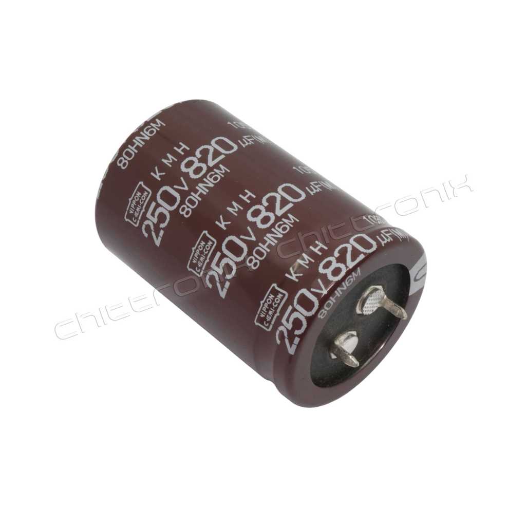 820uF 250V 105°C Capacitor คาปาซิเตอร์ C ตัวเก็บประจุ ขนาด 30x45 mm. ยี่ห้อ NIPPON CHEMI-CON