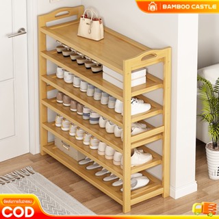 🐼 ชั้นวางรองเท้าไม้แบบระแนง รับน้ำหนักได้เยอะ ทำจากไม้ไผ่แท้…