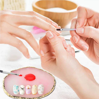 จานเรซิ่นผสมสีเจล จานผสมสีเล็บ จานสีเรซิน Crystal Resin Palette จานผสมสีเจล เรซิ่นหินอ่อน อุปกรณ์สำหรับตกแต่งเล็บ