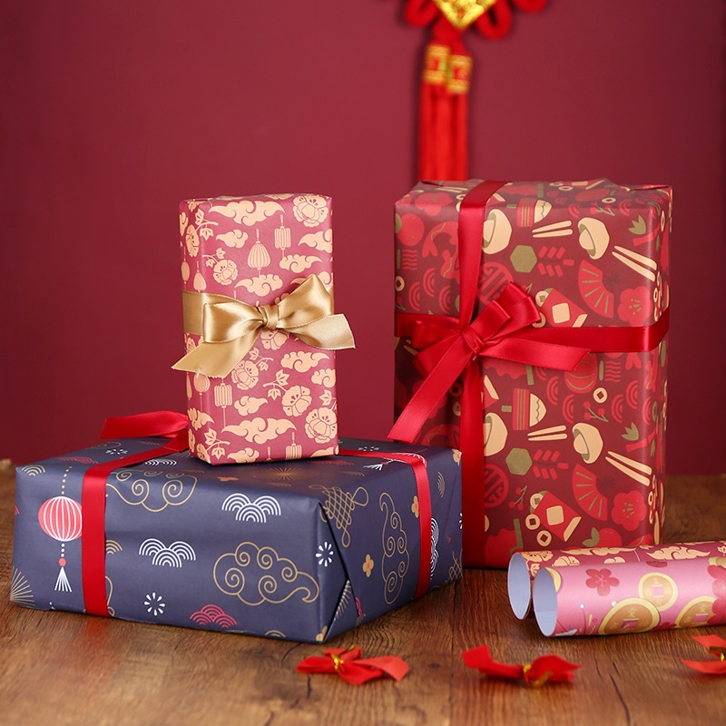 กระดาษห่อของขวัญลายสัตว์ทะเล 50x70 cm Marine Life Gift Wrapping Ppaper