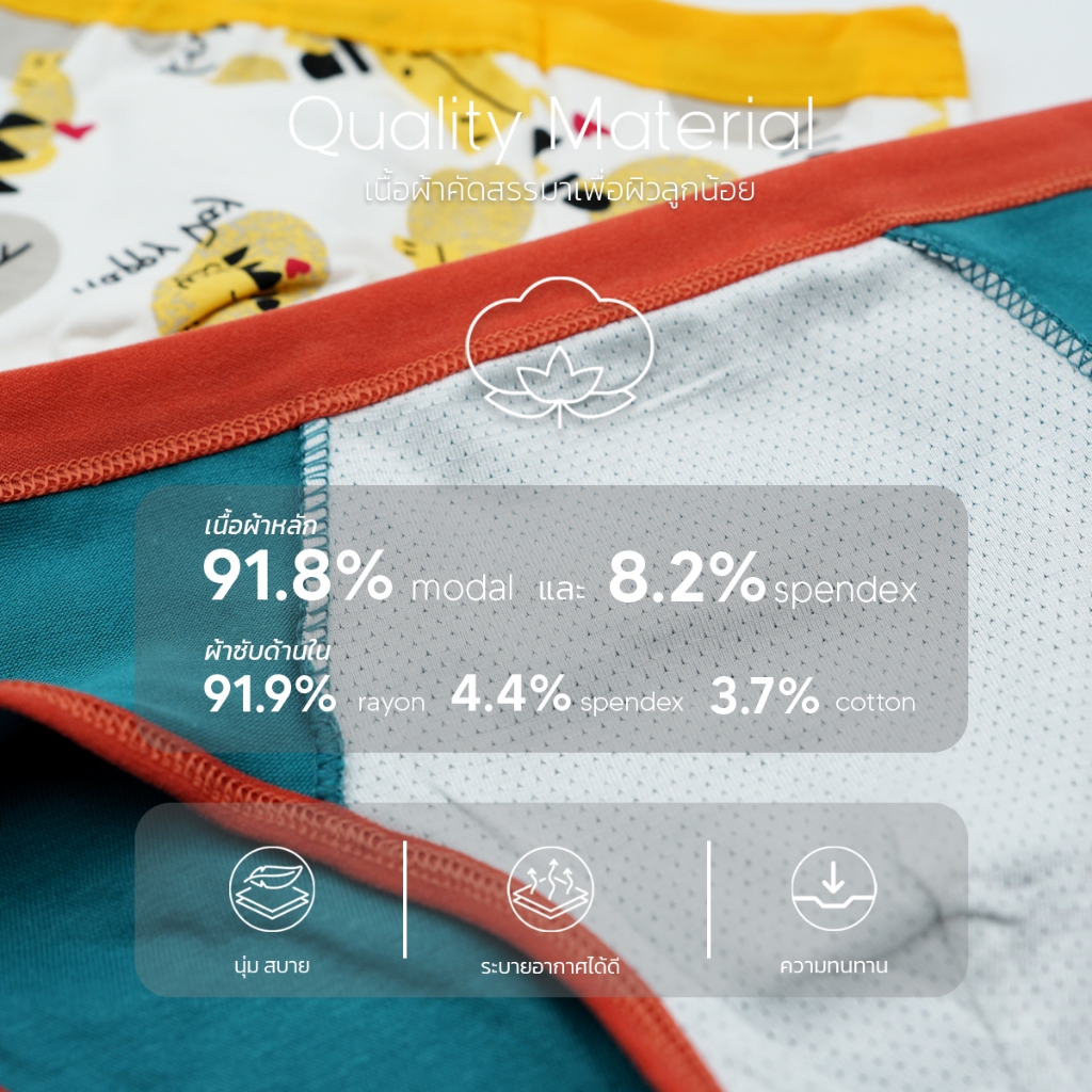 Meritkid กางเกงในเด็ก เด็กผู้ชาย 1 เซตมี 4 ตัว - รูปที่ 4