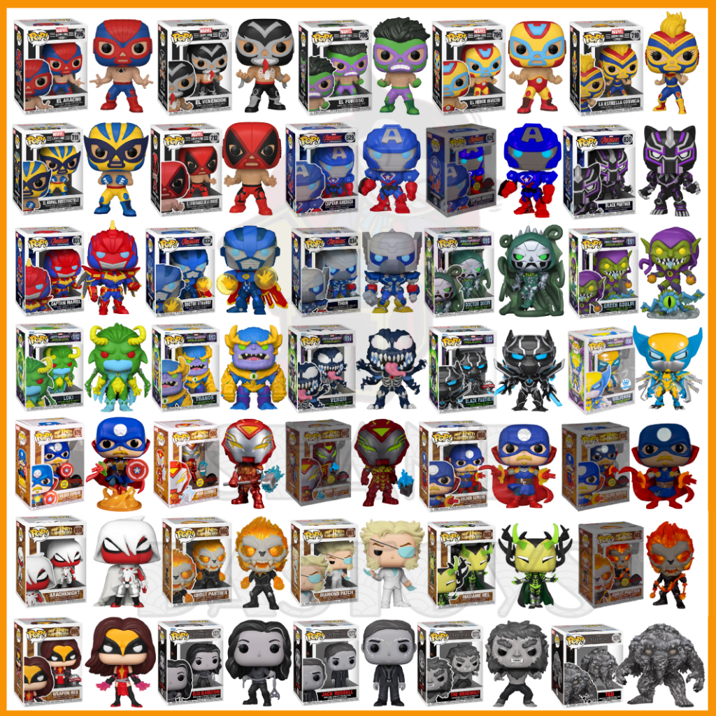 {PRE-ORDER} Funko Pop! MARVEL : Lucha Libre, Infinity Warps, Mech Strike, Werewolf By Night