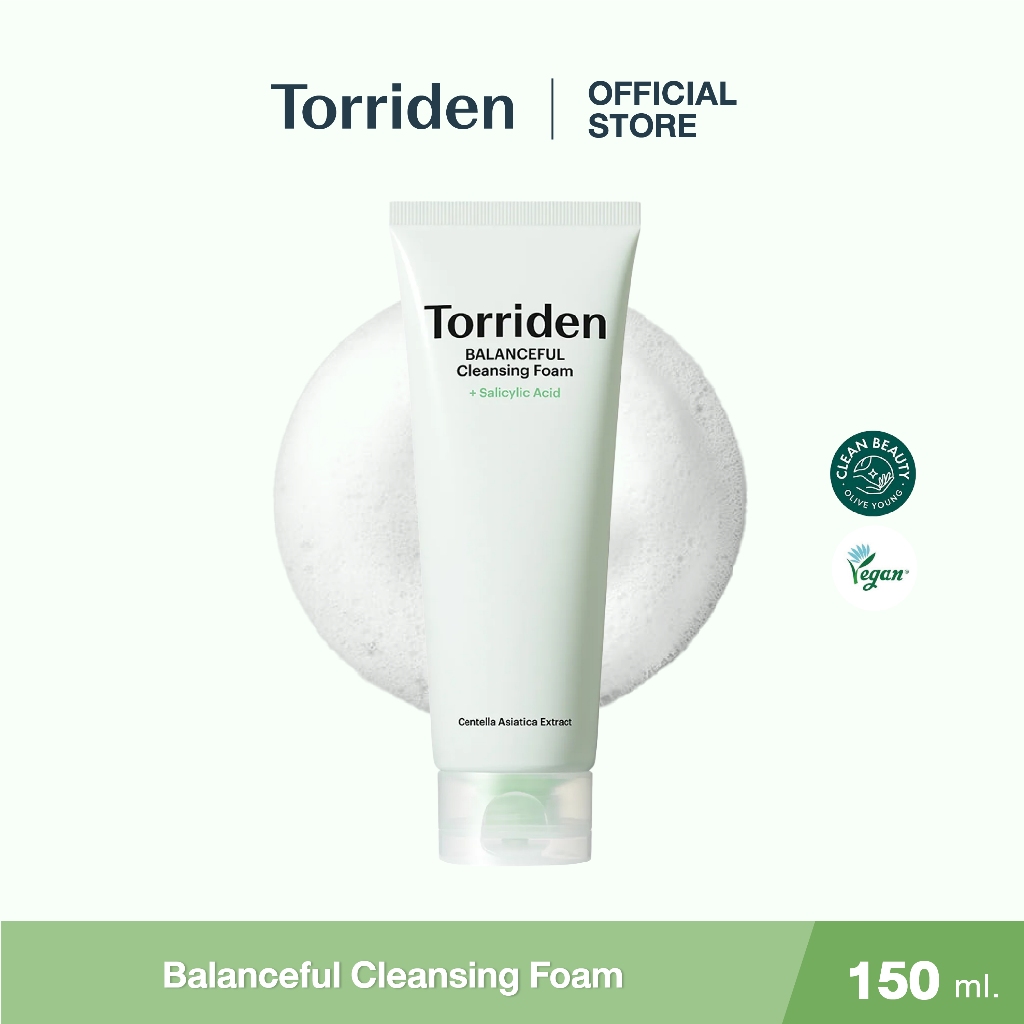Torriden Balanceful Cleansing Foam (150ml) - ทอร์ริเดนโฟมล้างหน้า ผลัดเซลล์ผิว ลดสิว คุมมัน