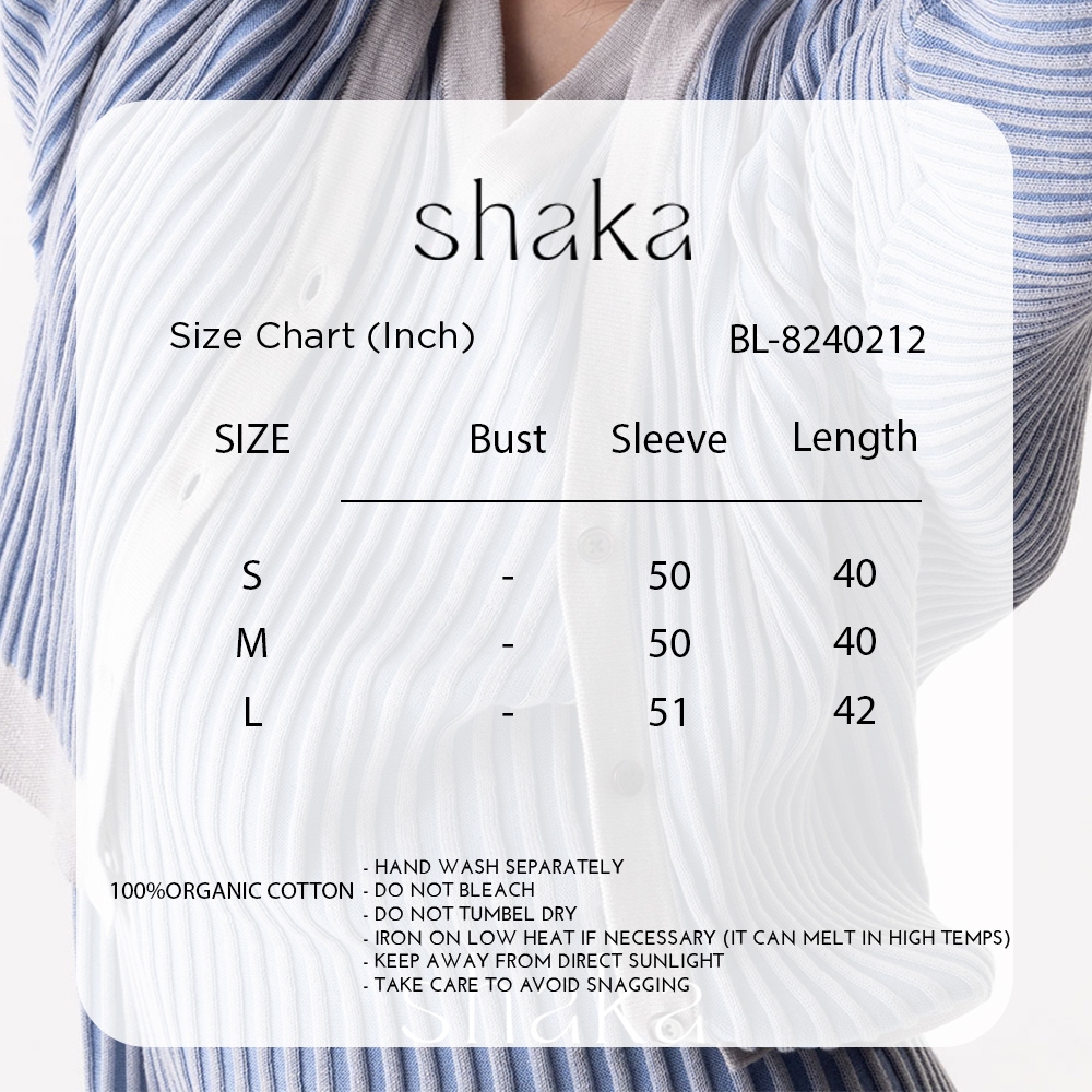 Shaka SS24 Knit Pleat Cardigan เสื้อสไตล์คาดิแกน แขนโดแมน BL-8240212 — صورة 8