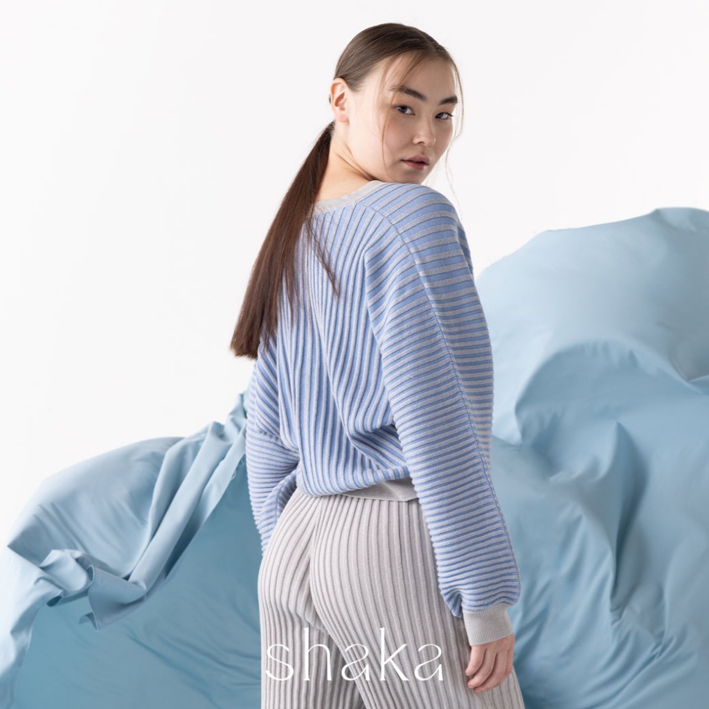 Shaka SS24 Knit Pleat Cardigan เสื้อสไตล์คาดิแกน แขนโดแมน BL-8240212 — صورة 4