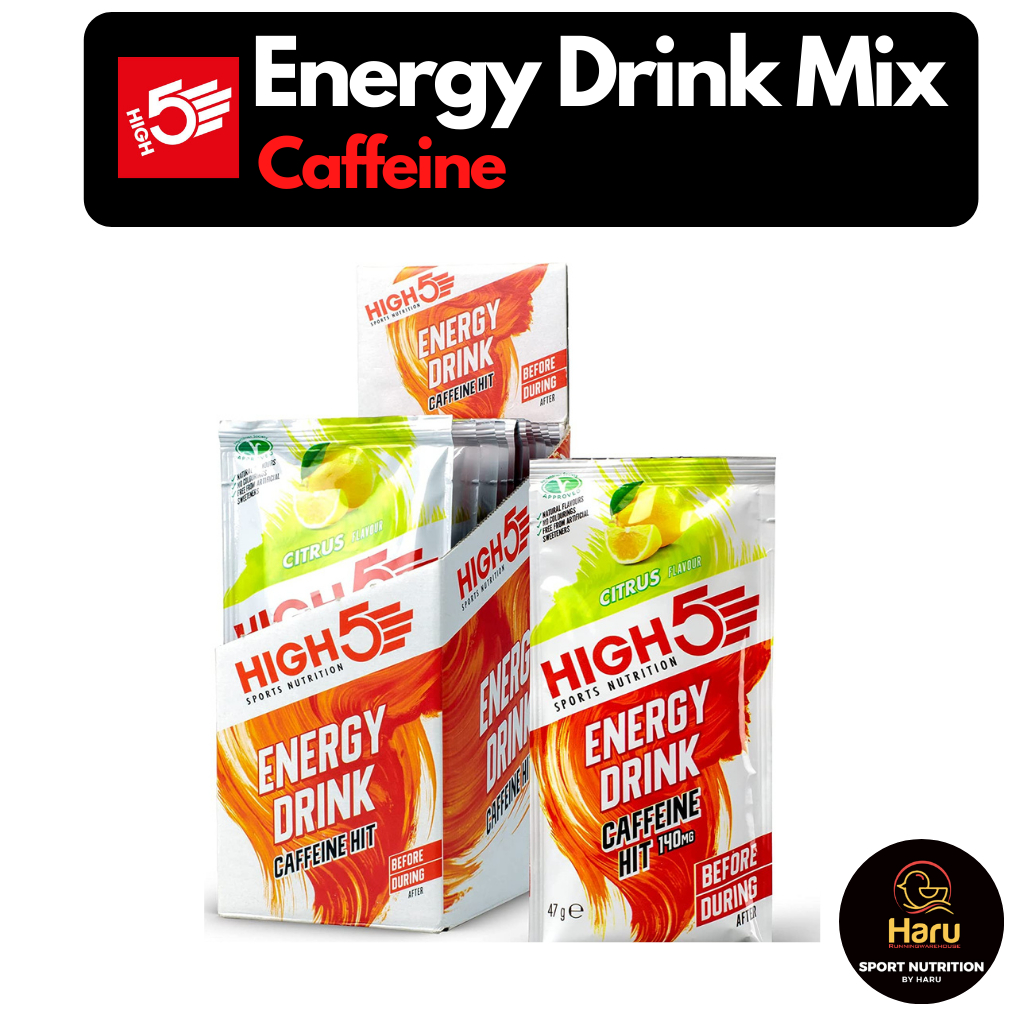 HIGH5 Energy Hydration Drink Caffeine Hit : ผงชงดื่มระหว่างออกกำลังกายให้ คาเฟอิน 140 mg