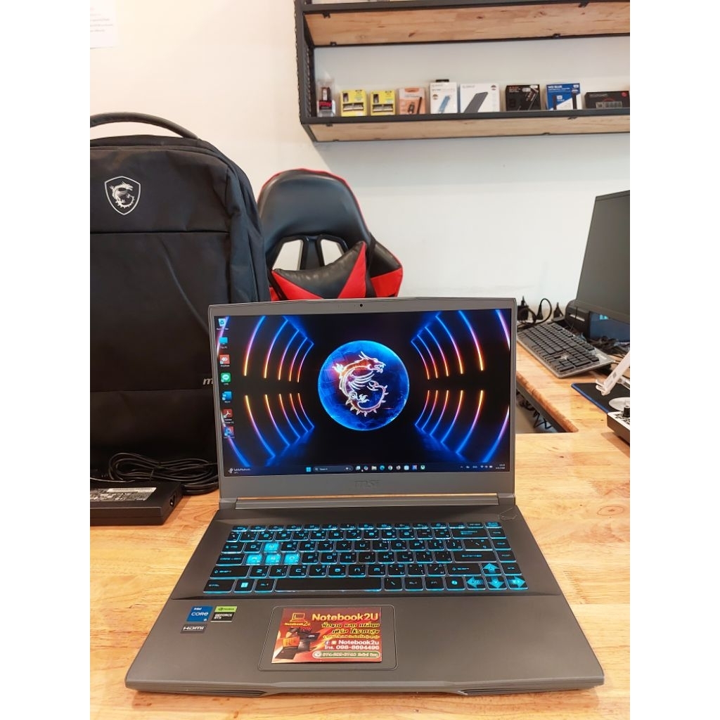 MSI Thin15 B12UCX-1428TH i5-12450H RTX2050 RAM8GB SSD512GB สภาพนางฟ้า99.9% ประกันศูนย์ยาวๆ