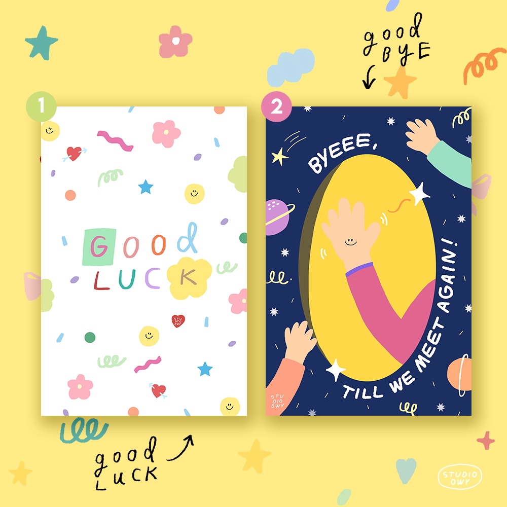 STUDIO.OWY : Postcard Goodbye - Good luck | ขนาด4x6นิ้ว