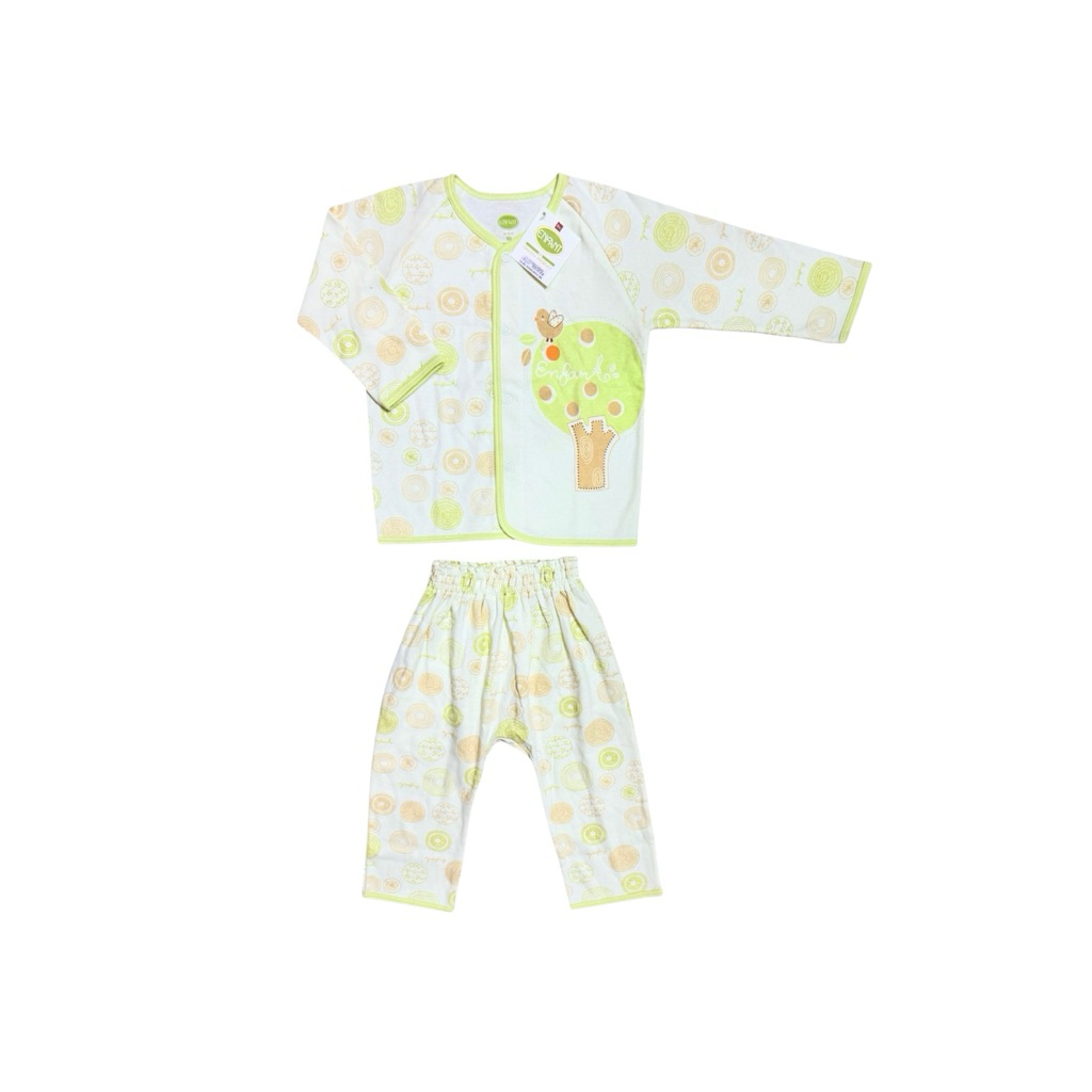 Enfant Green New Collection อองฟองต์ กรีน ชุดนอนเด็กแขนยาว ขายาว กระดุม สำหรับเด็กอายุแรกเกิด ถึง 24เดือน
