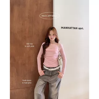 Riley.apparels - Ally top เสื้อแขนยาวผ้าบาง 9129