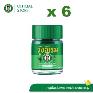 Wangpromherb สมุนไพรวังพรม ยาหม่องผสมเสลดพังพอน สูตร2 ขนาด 20 กรัม ( 6 ขวด)