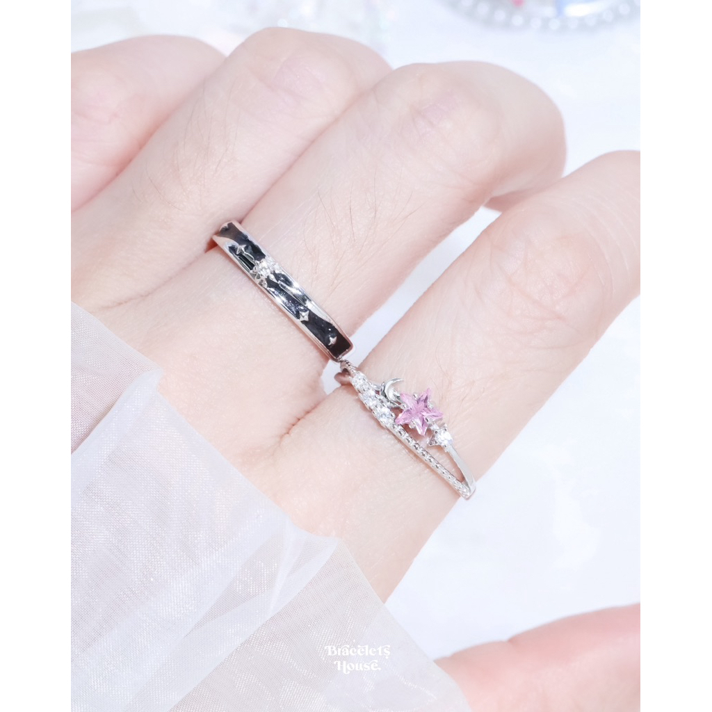 Braceletshouse 💜แหวนคู่เงินแท้ Seren💖⭐️[BD1-2]
