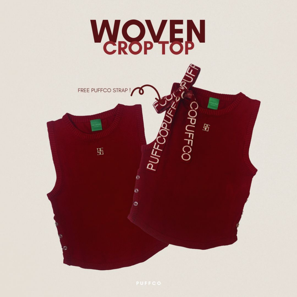 PUFFCO  : Woven crop top