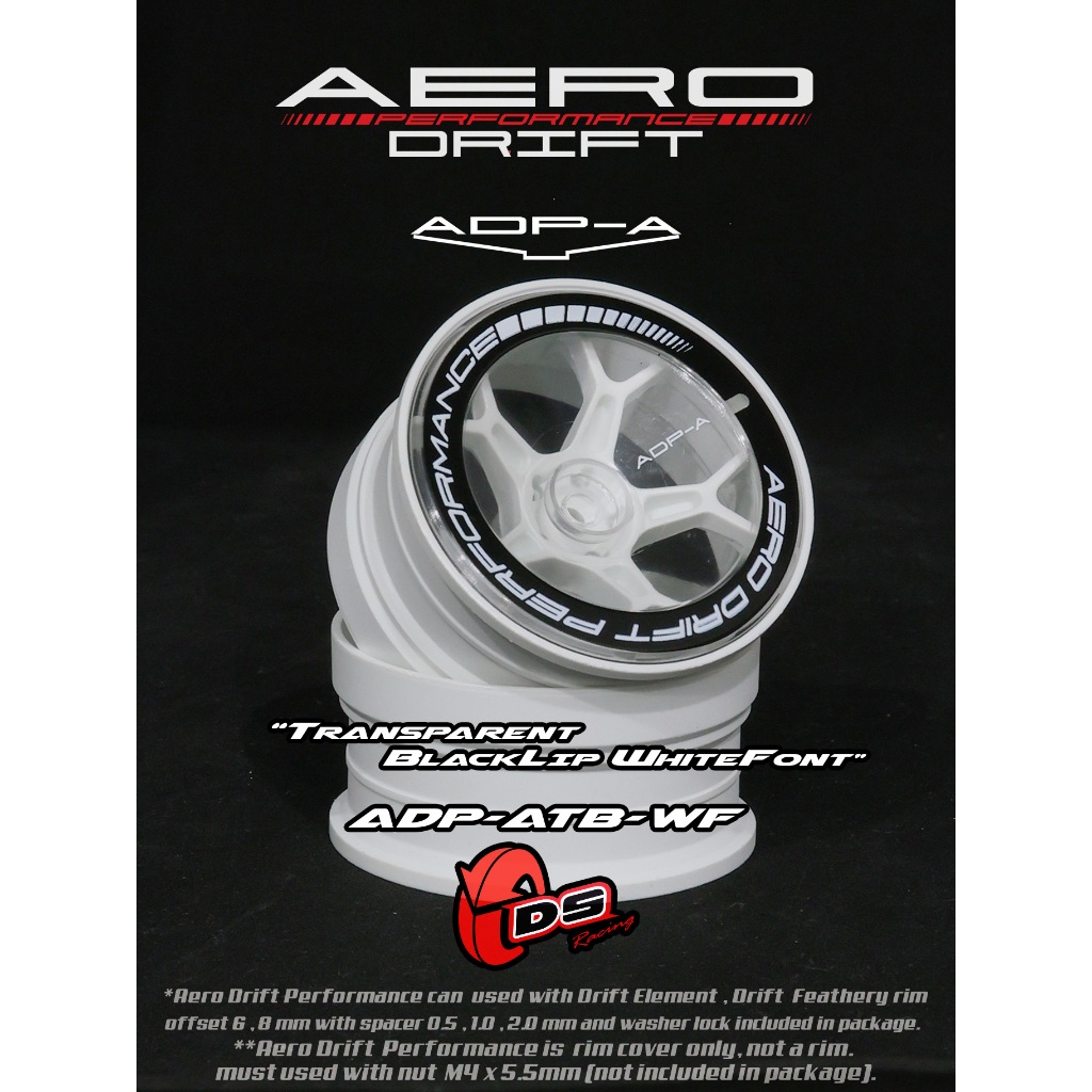 Aero Drift PERFORMANCE Wheel Cover ฝาครอบล้อดริฟ สำหรับล้อ Drift Element, Drift Feathery รถบังคับดริฟ1:10 (แพ็ค 2 วง)