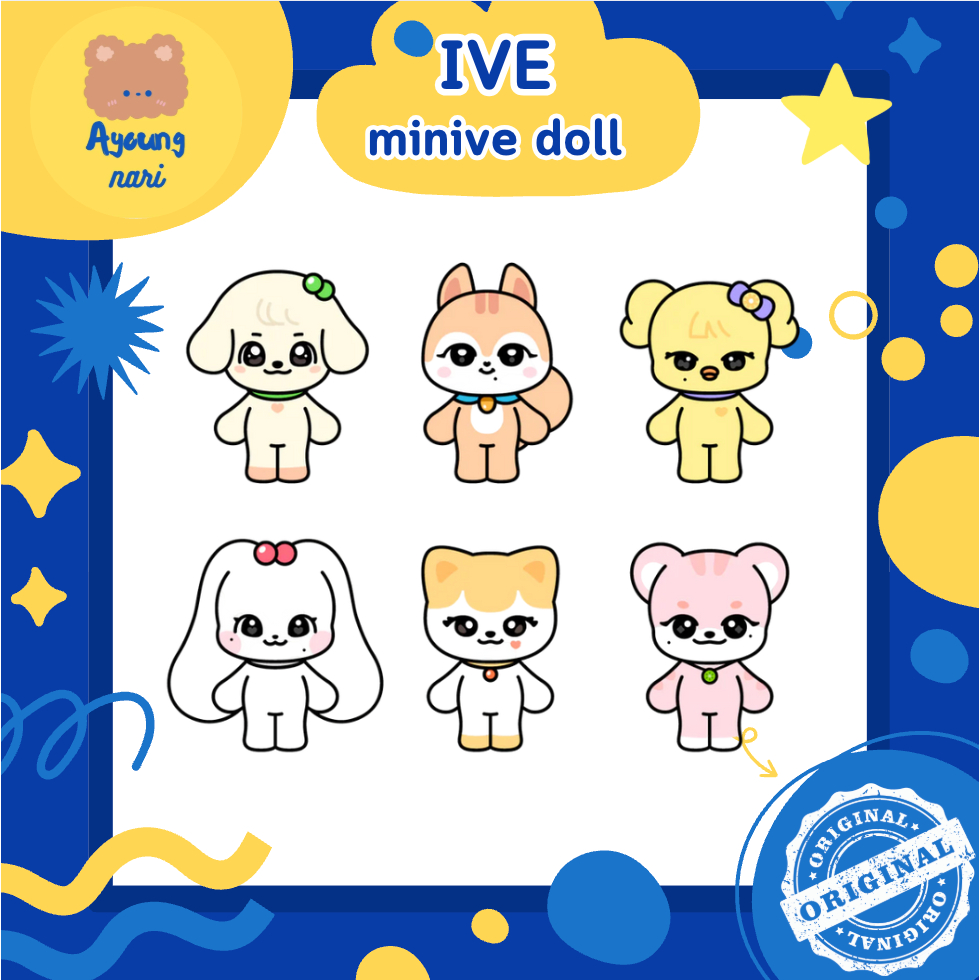 พร้อมส่ง 🍒 IVE x MINIVE DOLL KEYRING ตุ๊กตา พวงกุญแจ