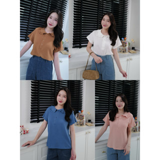 เสื้อ Polo คอบัวโอริมระบาย *เปียเล็ก*😍