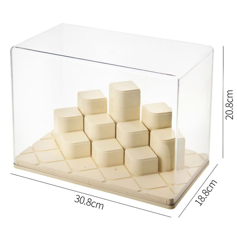 ตู้โชว์โมเดล crybaby powerpuff กล่องใส่โมเดล กล่องใสพร้อมขาตั้งโชว์ ชั้นวางโมเดลกล่องใส่ตุ๊กตา