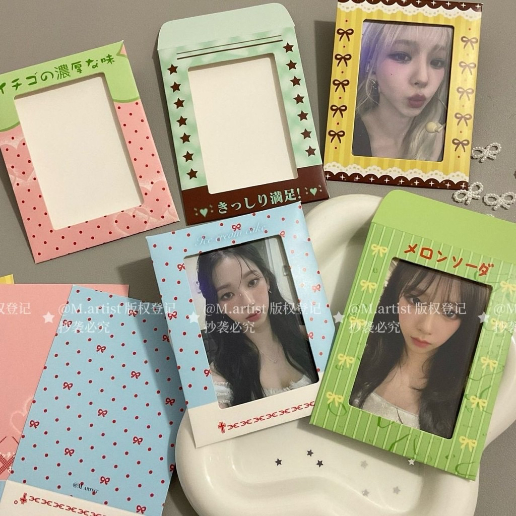 🍮🧃พร้อมส่ง!ซองกระดาษใส่การ์ด แพค10ชิ้น ลายโบว์ พุดดิ้ง คละ5ลาย ขนาด8.5*11cm