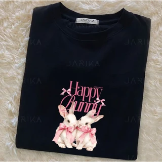 Jarikashop - เสื้อยืดลาย Rabbit garden ( งานป้าย.. Jarika ) ( จ165 )( 2/2 )