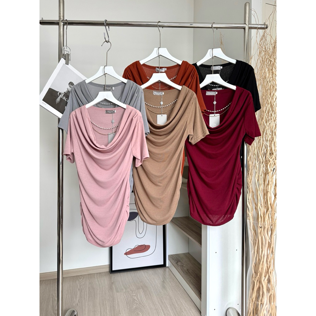 257 เสื้อสลาฟคอถ่วงแขนสั้นแต่งโซ่มุก (สลาฟเกาหลี)