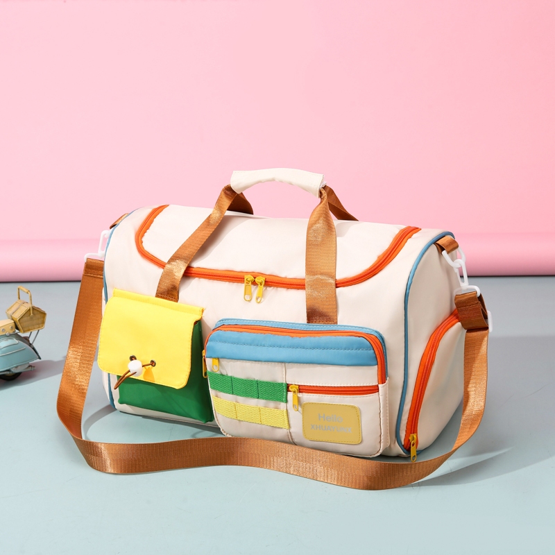 กระเป๋าดัฟเฟิล duffle bag มีช่องแยก มีซิปพร้อมส่ง กระเป๋าแบบพกพาขึ้นเครื่องกระเป๋าเดินทางระยะทางสั้น