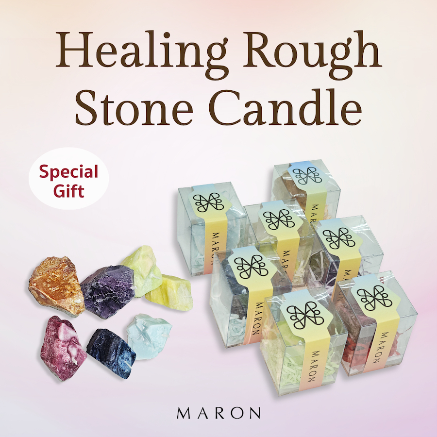 MARON เทียนหอมรูปทรงผลึกพลอย ปรับสมดุลตามจักระ Healing Roung Stone Candle