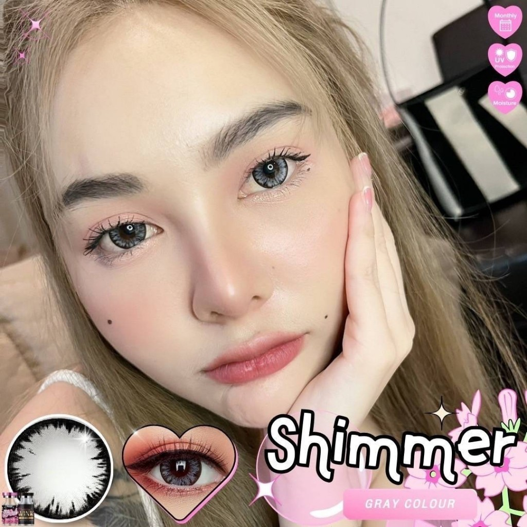 "WINK" PONY คอนแทคเลนส์สี gray มีค่าสายตา รุ่นฮิตตลอดกาล