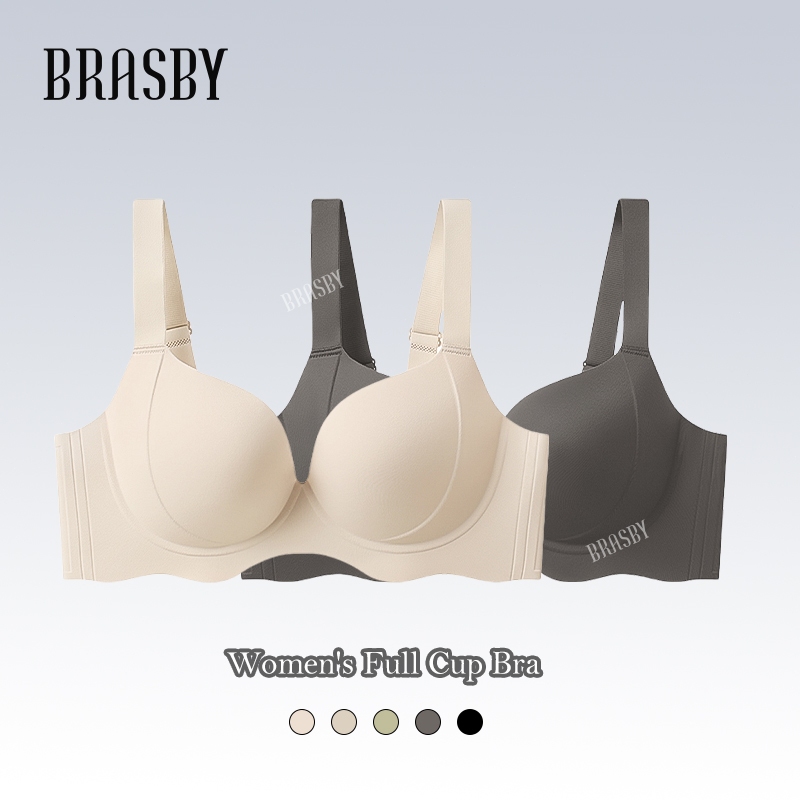 🎉Brasby🎉เสื้อชั้นใน ไร้รอย ไม่มีโครงลวด Bra แบบบาง ปรับรูปทรงข้าง ป้องกันหย่อนยาน ยกกระชับ เสื้อใน