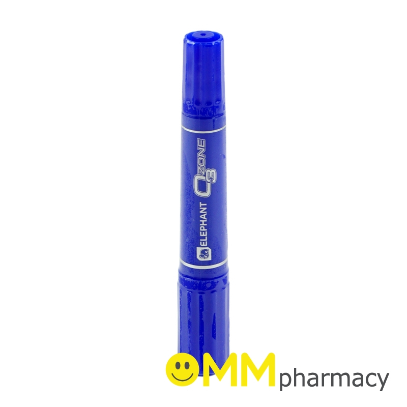 ELEPHANT ปากกาเคมี 2หัว รุ่นO3 ZONE (สีน้ำเงิน)