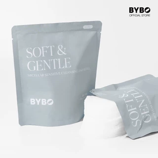 BYBO SOFT & GENTLE MICELLAR SENSITIVE CLEANSING PAD REFILL 250G คลีนซิ่งเเพด สูตรไมเซลลาร์ แบบรีฟีล จำนวน 60 แผ่น