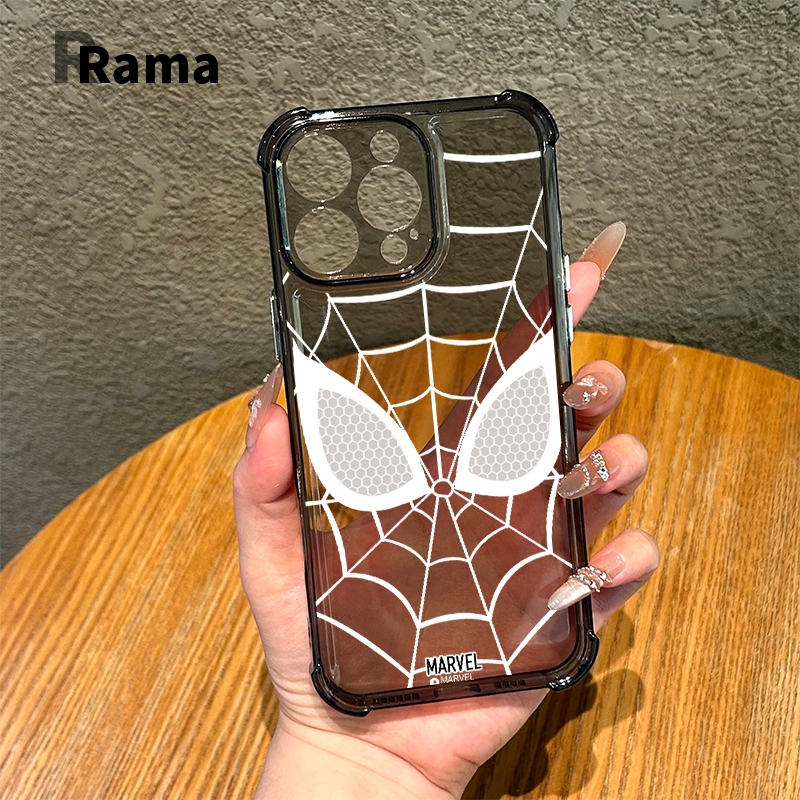 นิ่มกันกระแทกเคสโทรศัพท์ เคสสำหรับ เคส iphone 11 เคสไอโฟน 13 14 15 12 XR 7 8 6 Plus X XS 15 Pro MAXไวท์สไปเดอร์แมน