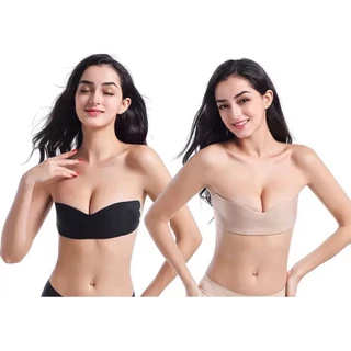 Cicishop(8004) บราปีกนกซิลิโคน ดันทรง ปิดจุก ใส่ได้หลายครั้ง กันน้ำกันเหงื่อ