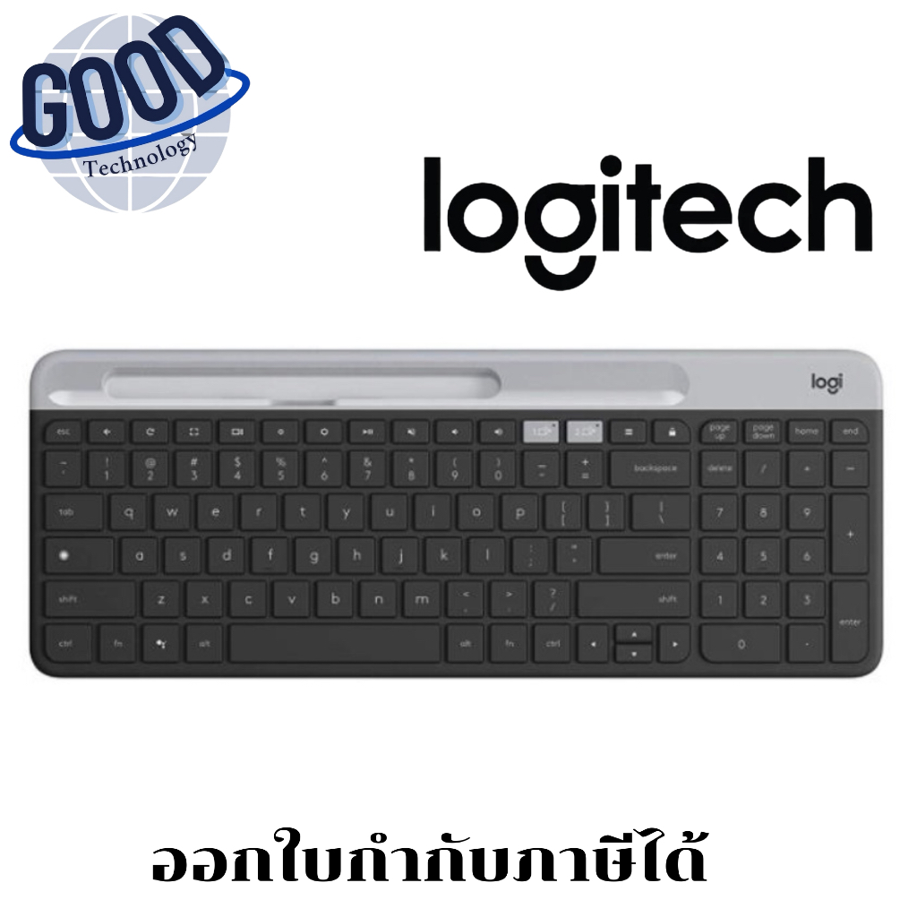 LOGITECH คีย์บอร์ด KEYBOARD ( รุ่น K580 -LIFESTYLE-KB​ )  Slim Multi-Device สีดำ