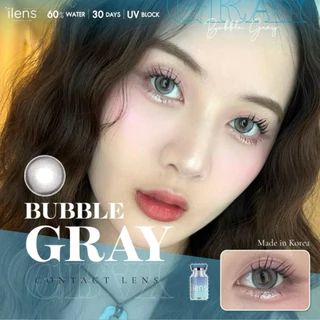 คอนแทคเลนส์ รุ่น Bubble - ilens ค่าอมน้ำ 60% เลนส์ฟิลเตอร์ สี Gray เทา /Brown น้ำตาล ขนาดมินิ