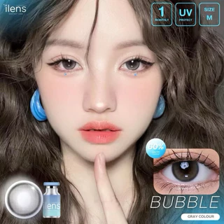คอนแทคเลนส์ รุ่น Bubble - ilens ค่าอมน้ำ 60% เลนส์ฟิลเตอร์ สี Gray เทา /Brown น้ำตาล ขนาดมินิ