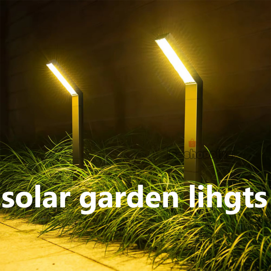 1PCS  SL-90 ไฟเหลือง โคมไฟตกแต่ง ไฟโซล่าเซลล์ ไฟปักสนาม 97CM Solar LAWN light 90 LED ไฟทางเดิน