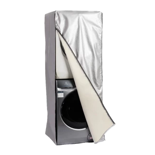 ผ้าคลุมเครื่องซักผ้า วางซ้อน ขนาด 60x62x170 ซม.(หนังPVC Sponge Leather )🚛พร้อมส่ง
