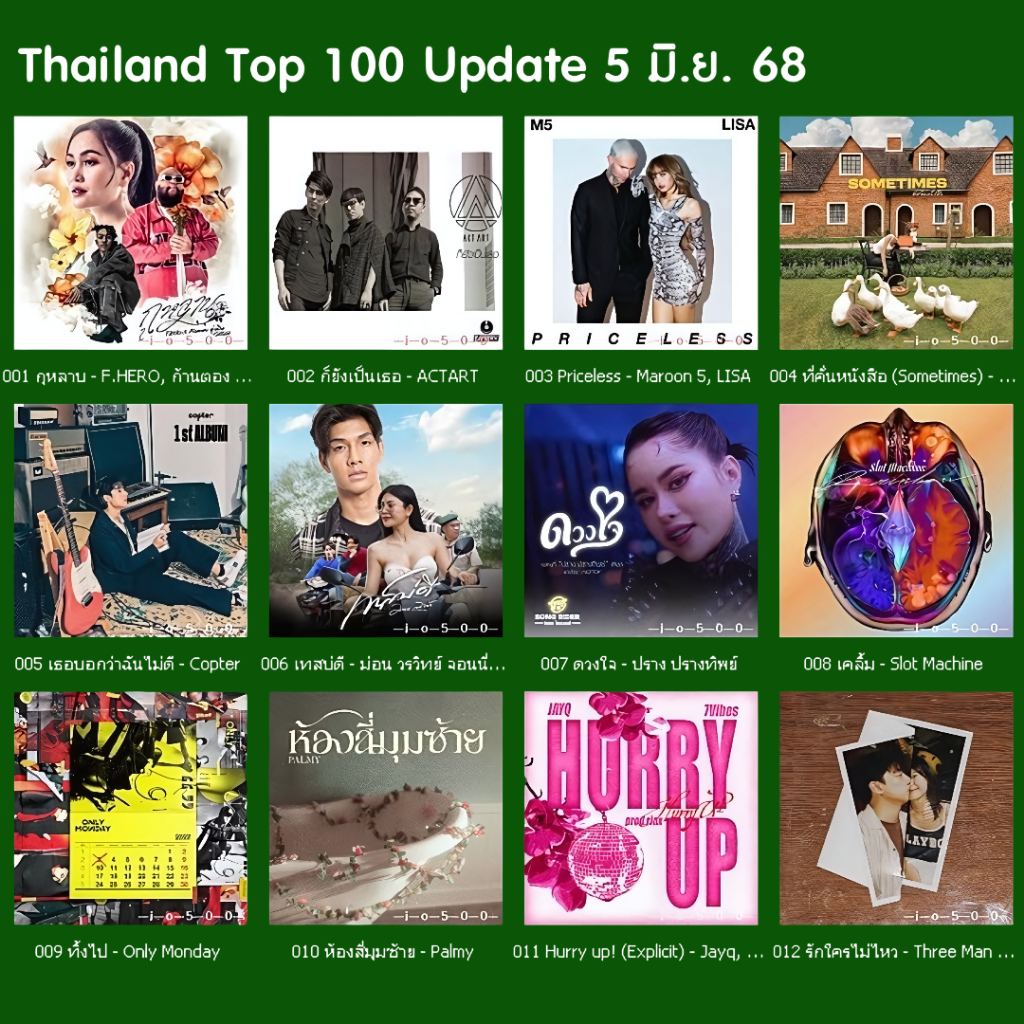 [CD/USB] MP3 Thailand Top 100 (ไทย-สากล) • 5 มิ.ย. 2568 [320 kbps]