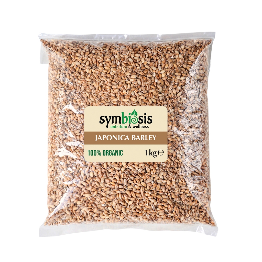 SYMBIOSIS | Organic/Bio Japonica Barley Grain 1kg | High Protein | Fiber-Rich | Greek Product
