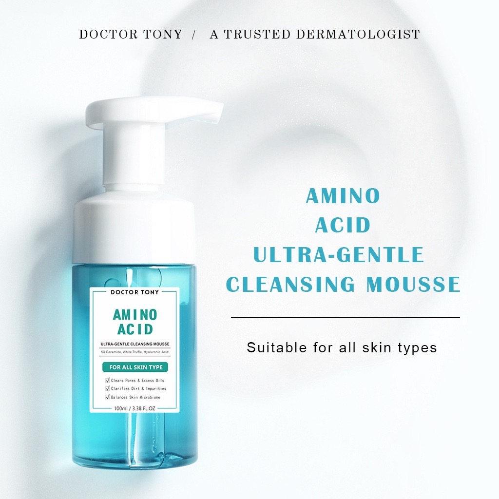 DOCTOR Amino Acid มูสทำความสะอาดผิวอย่างอ่อนโยน ด้วย เจล คลีนเซอร์ 100ml （คลีนเซอร์ โฟมล้างหน้า）